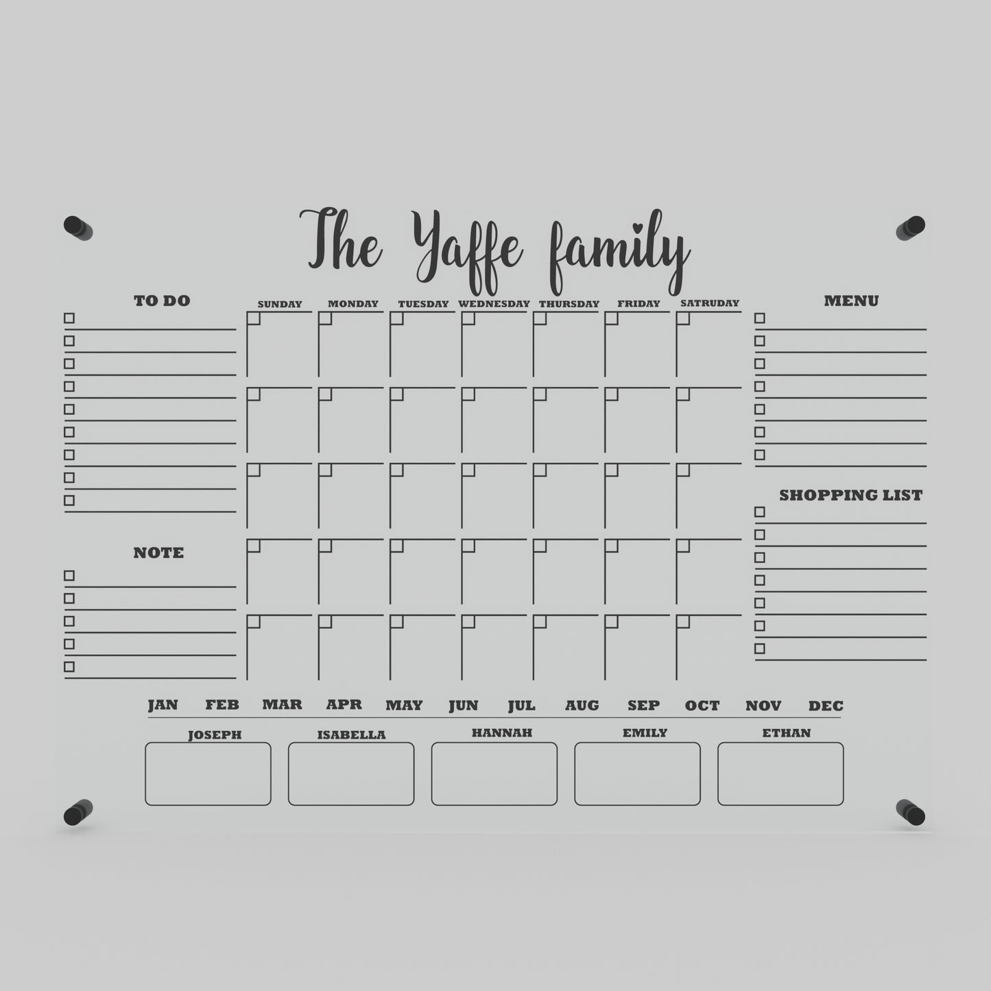 Custom Acrylic Planner