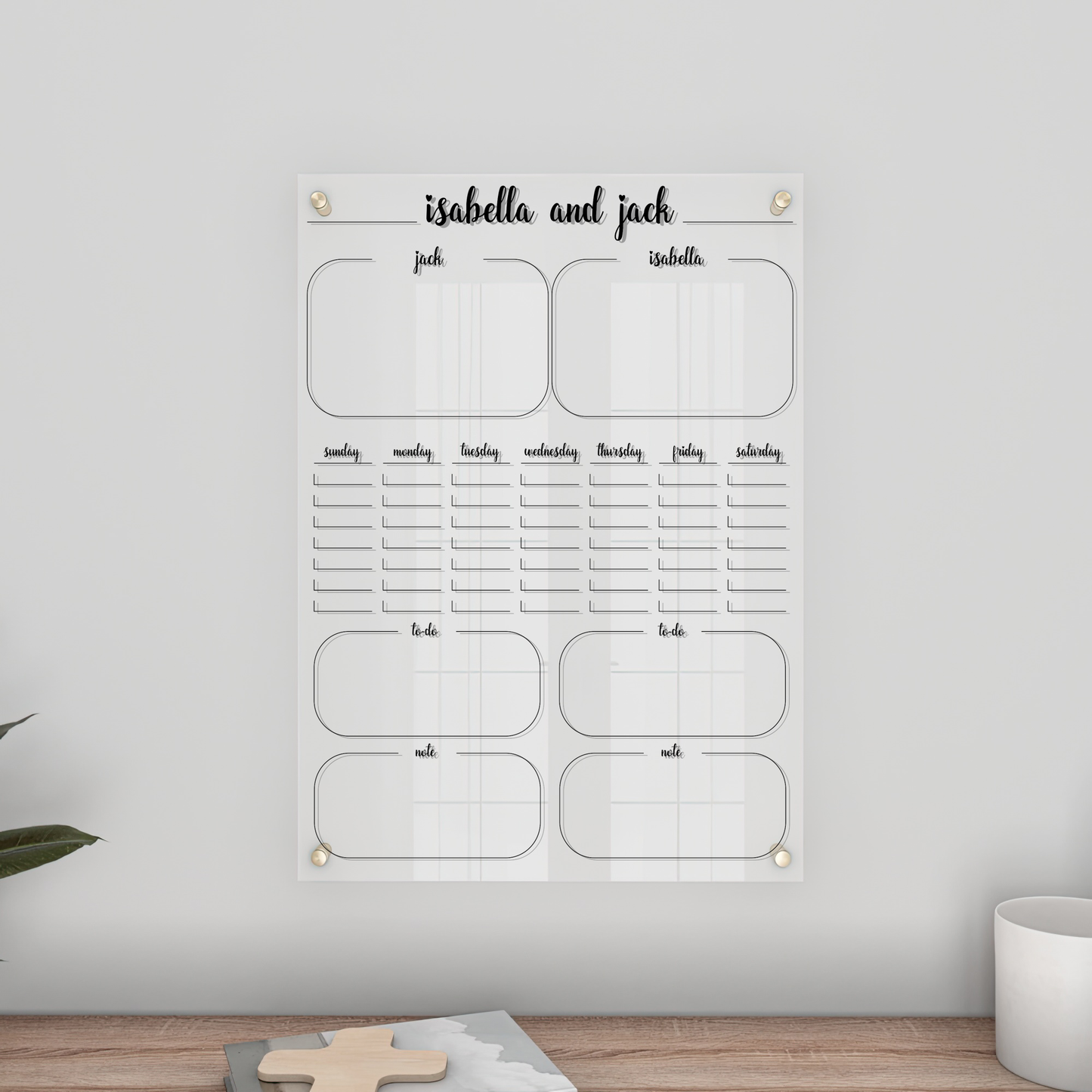 Custom Acrylic Planner