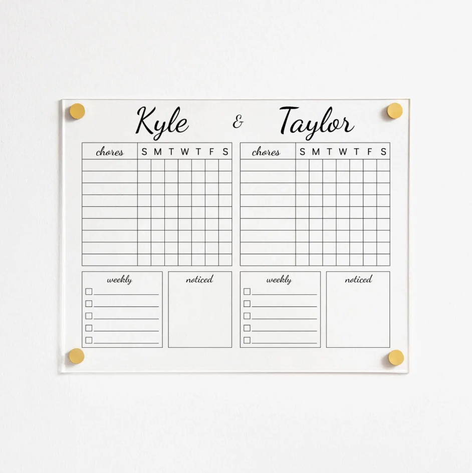 Custom Acrylic Planner