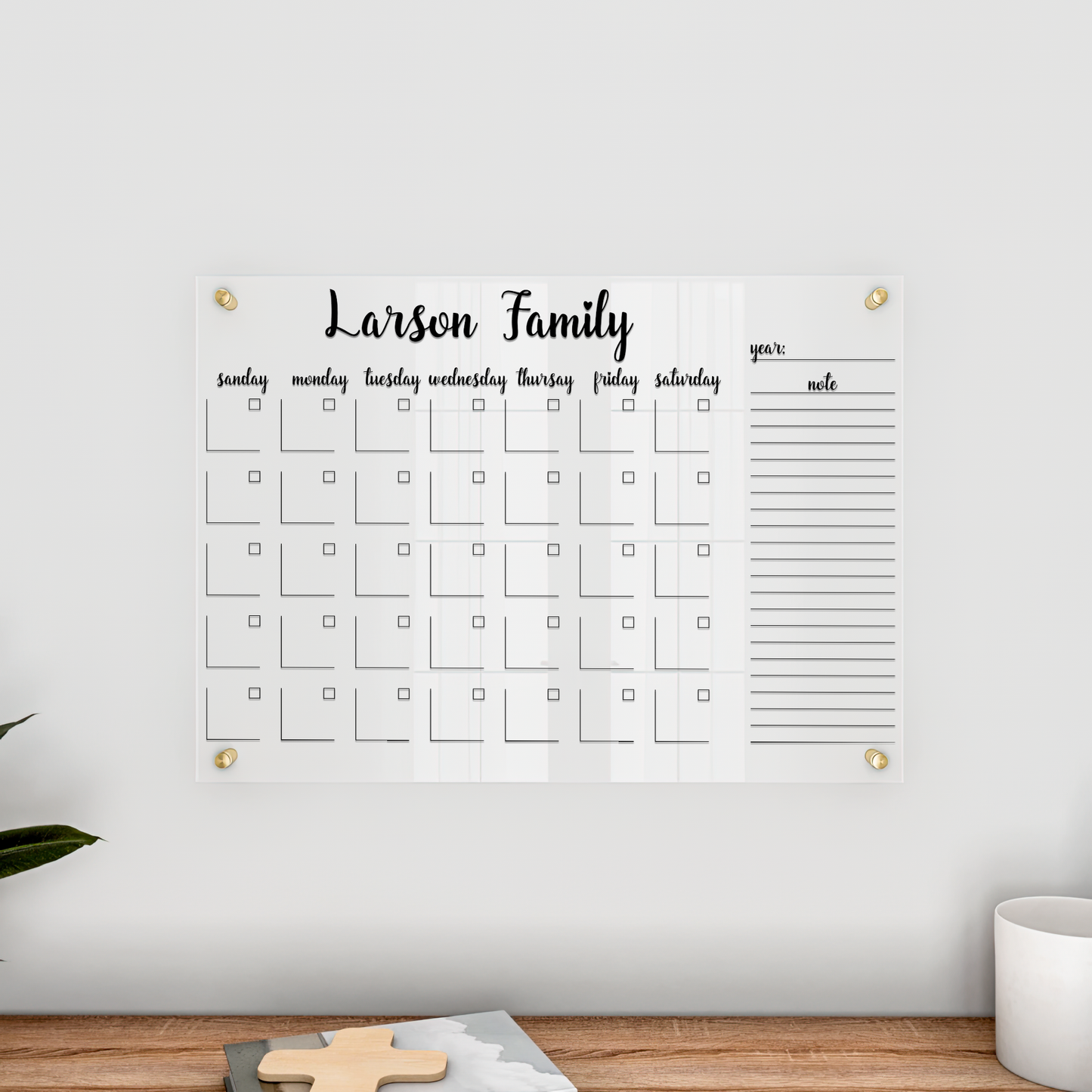 Custom Acrylic Planner