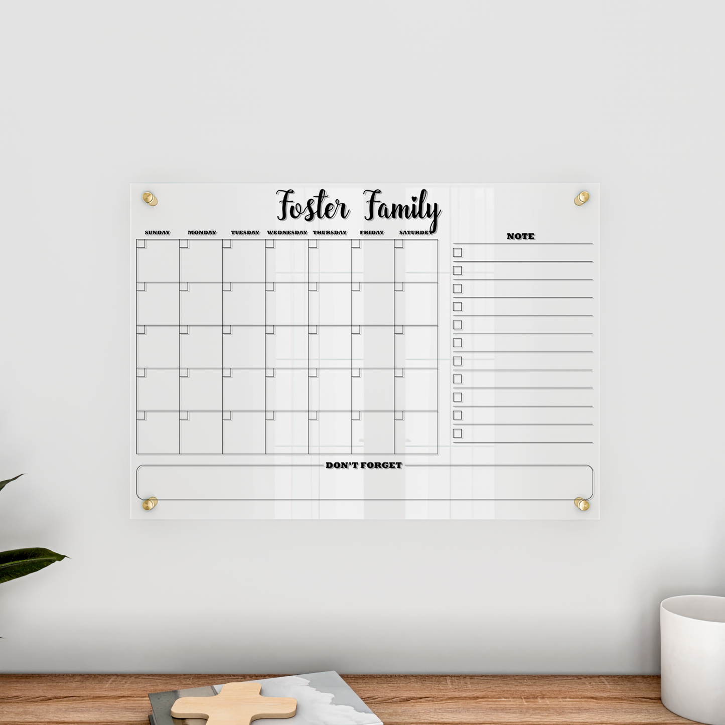 Custom Acrylic Planner